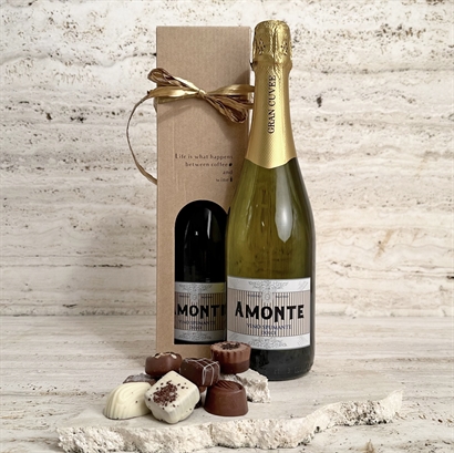 Italiensk Spumante og 9 stykker Luksus dessertchokolade